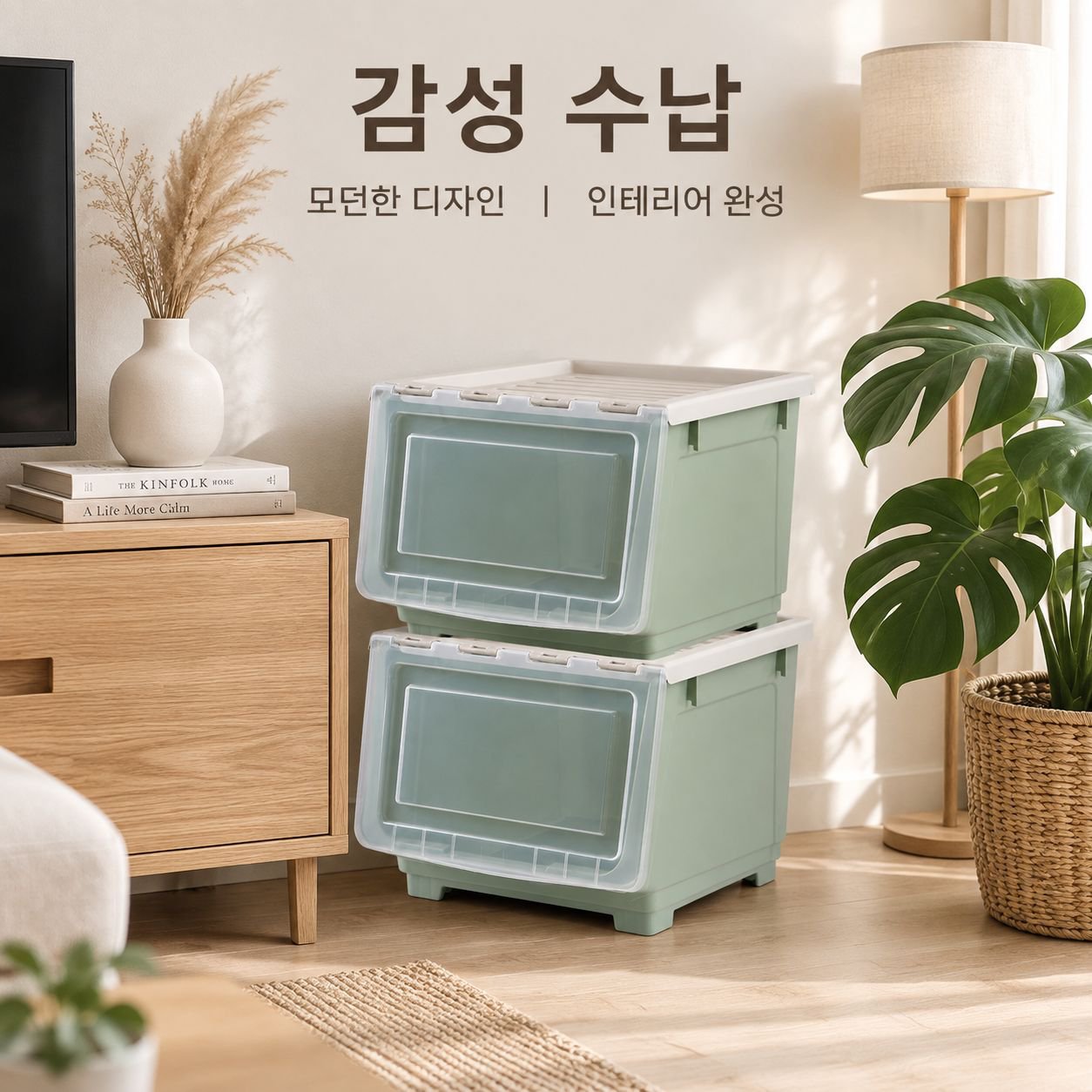뚜껑이 달린 장난감 플라스틱 정리함