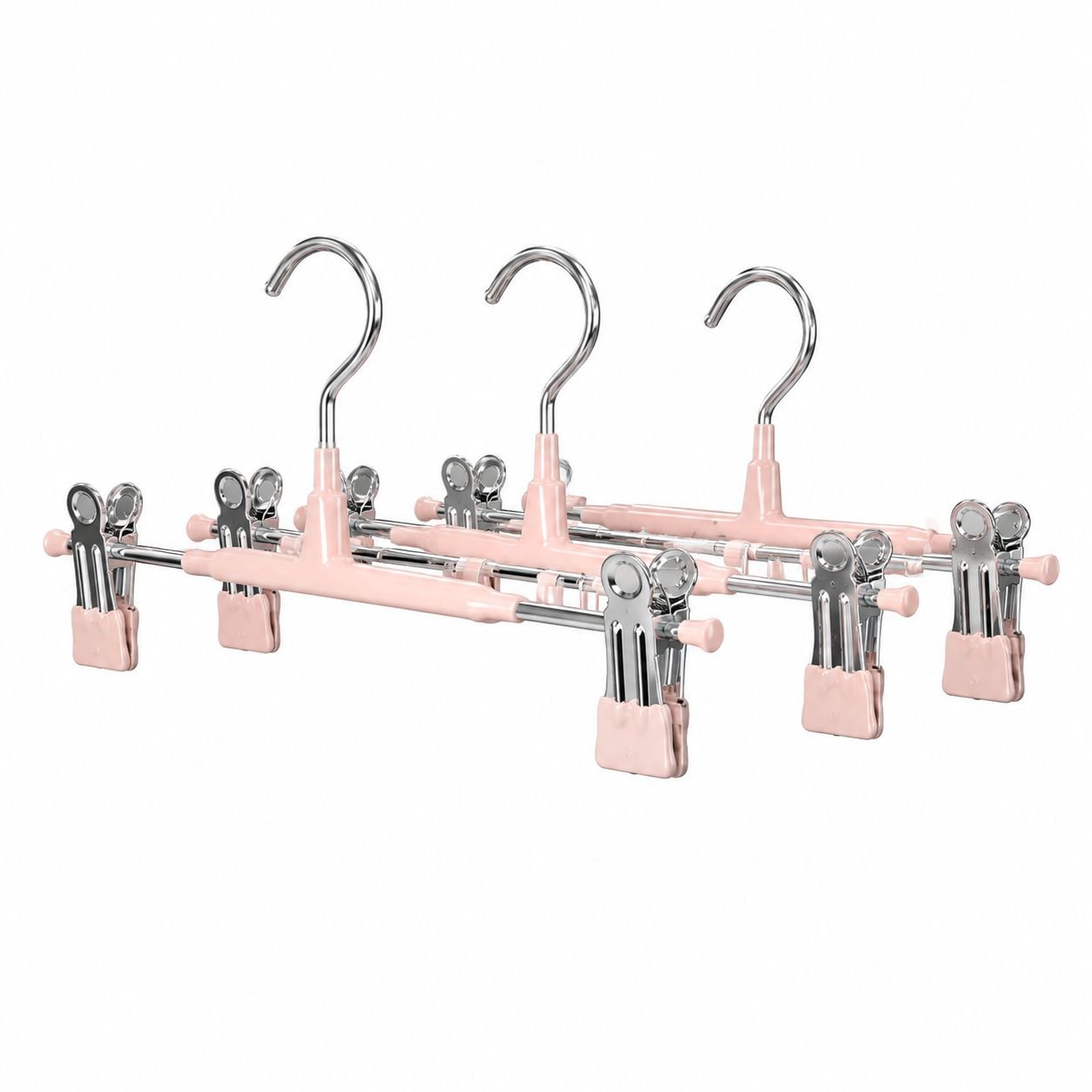 Perchero multifuncional antideslizante de acero inoxidable para pantalones, pinza organizadora