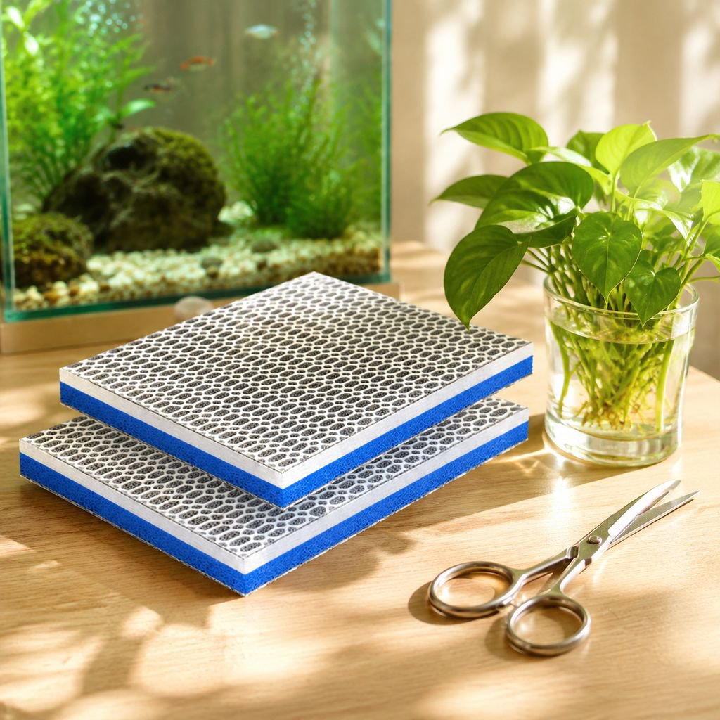 Filtre d'aquarium en coton 8D, matériau filtrant pour aquarium, éponge blanche haute densité, filtre