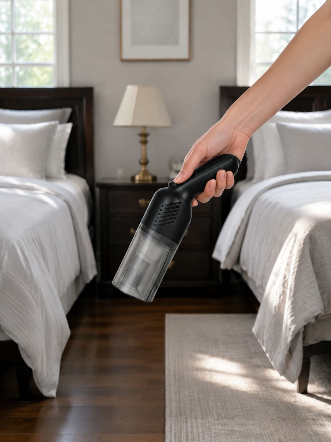 UV vacuum cleaner eliminating bacteria and allergens