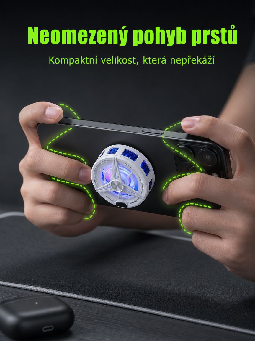 Instalace magnetického ventilátoru na mobilní zařízení