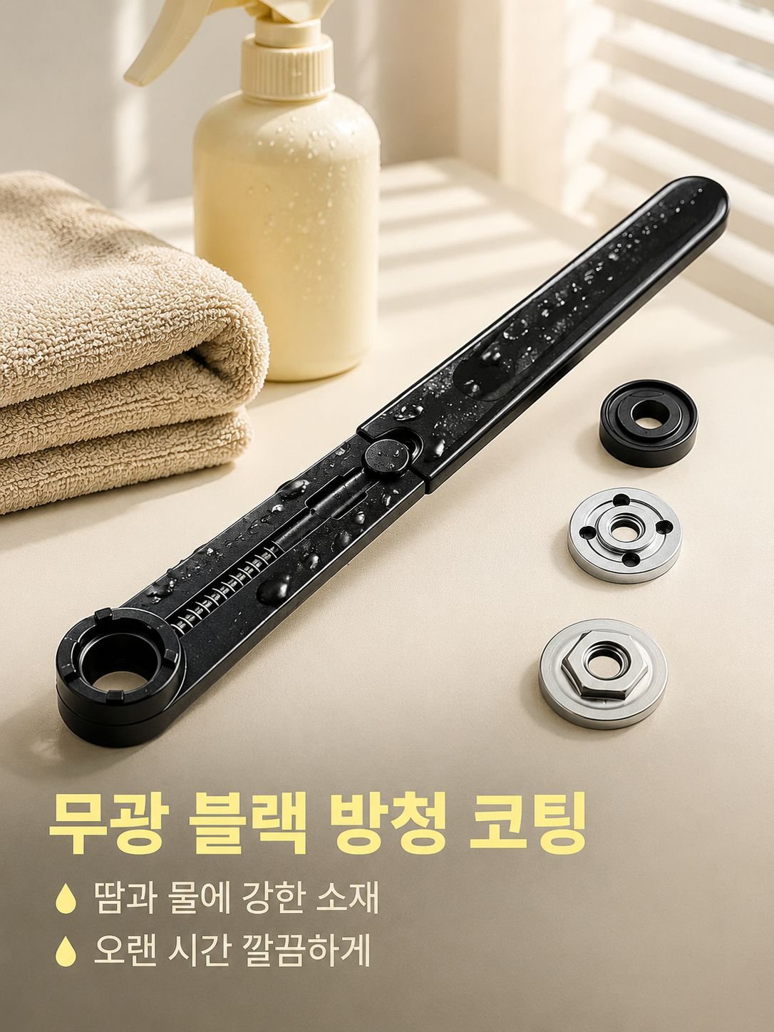 앵글 그라인더와 렌치 사용 예시