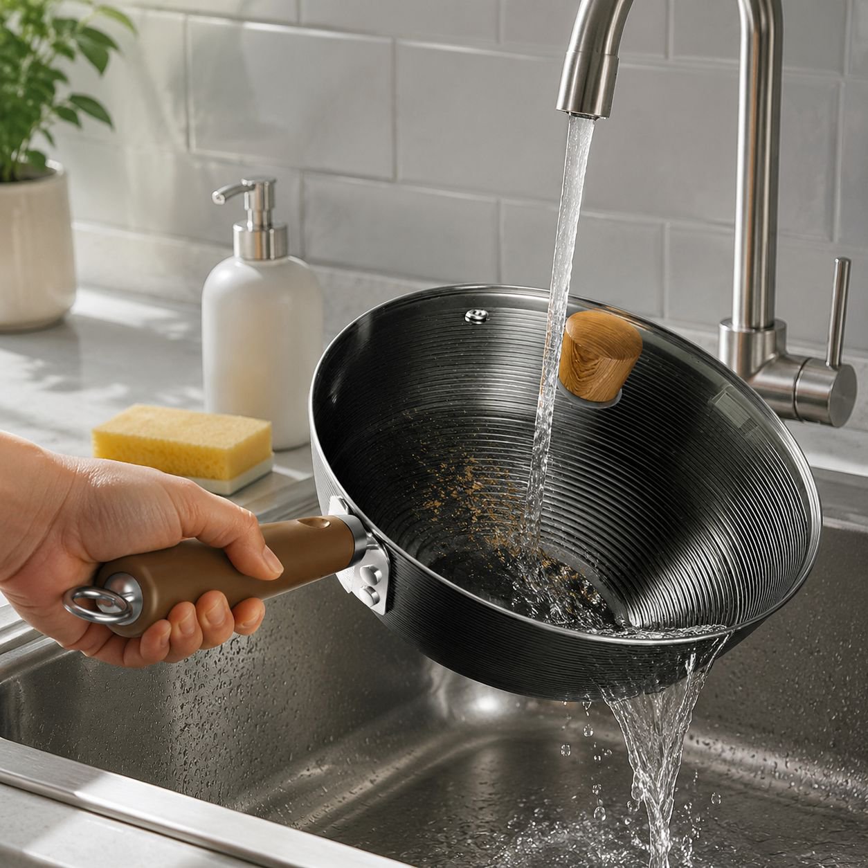 Compact flat skillet ideal for single servings
