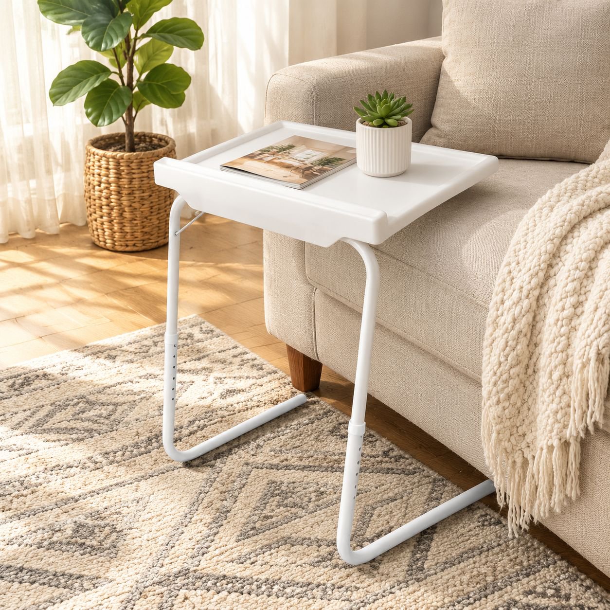 Home Lazy Bedside Folding Table