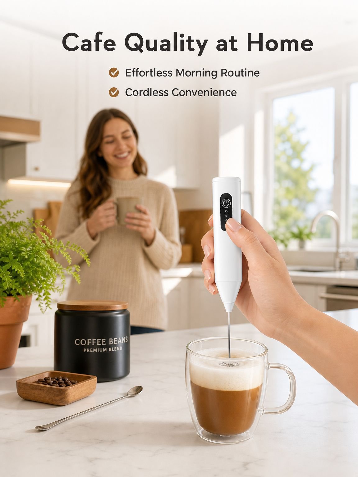 Wireless Electric Handheld Milk Frother