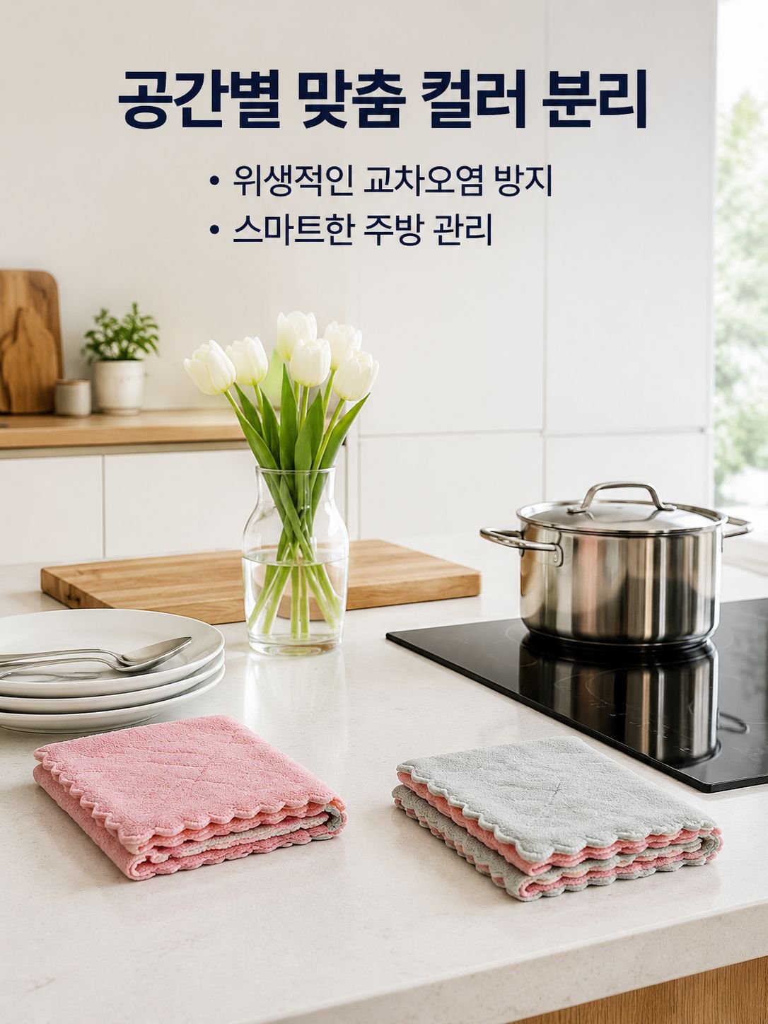 코랄 극세사 청소 타월