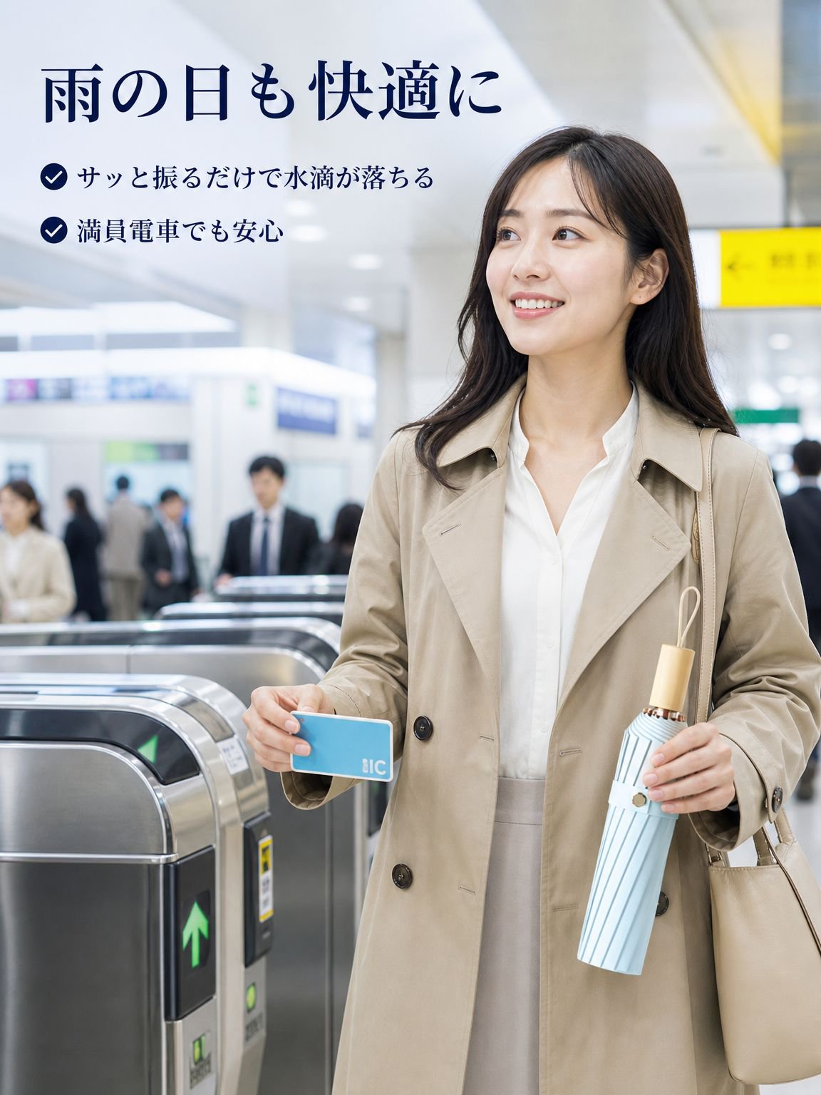 雨の日も使えるファッショナブルなパラソル