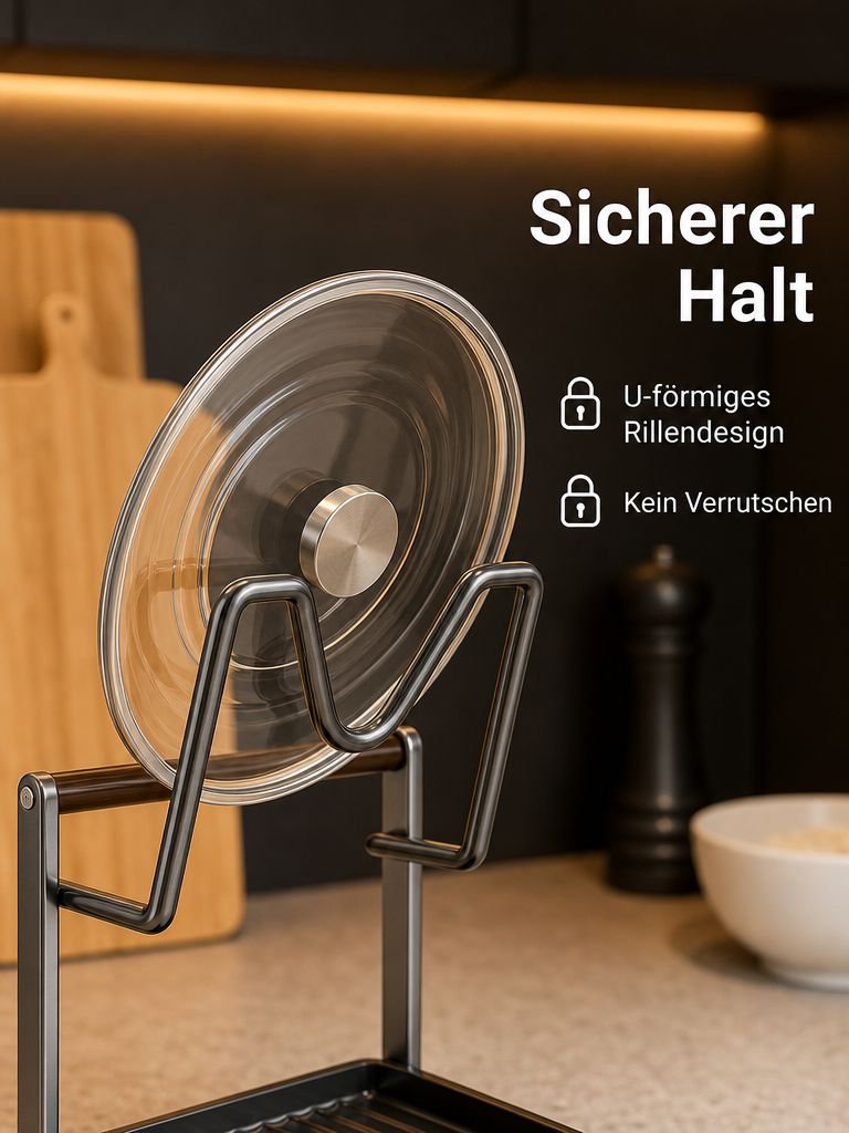 Küchen-Abtropfregal mit Schneidebretthalter