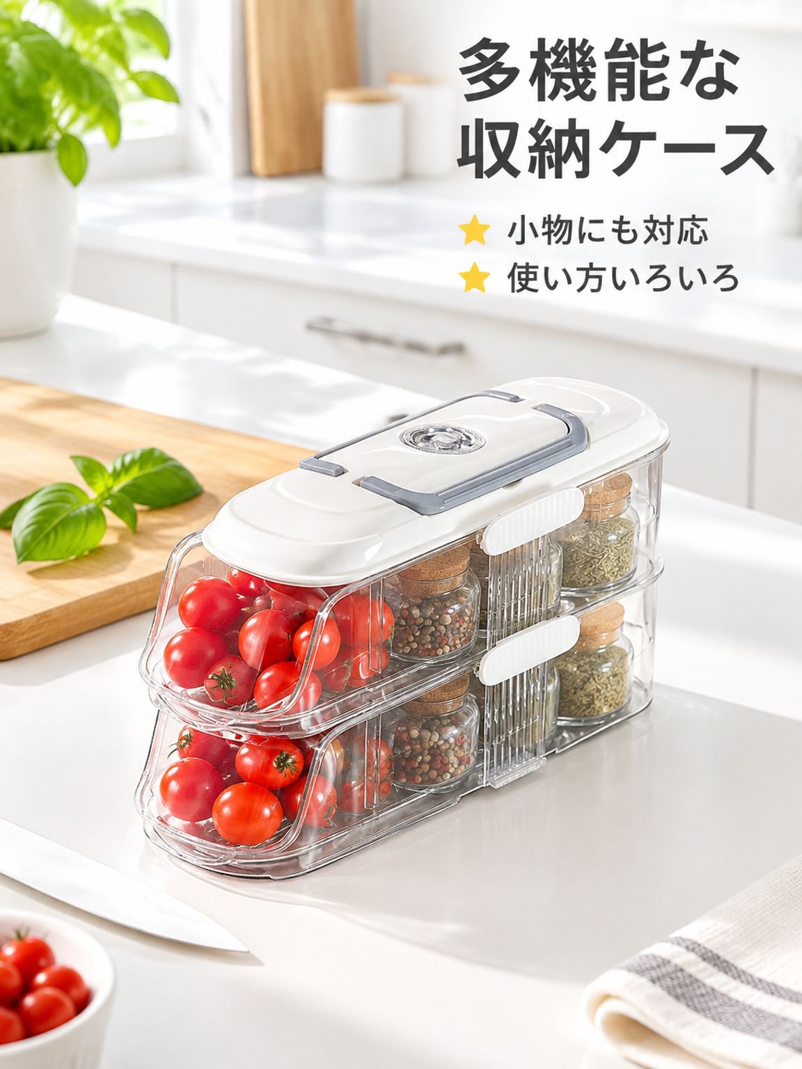 キッチン冷蔵庫多機能サイドドア斜口卵トレイ保存ボックス