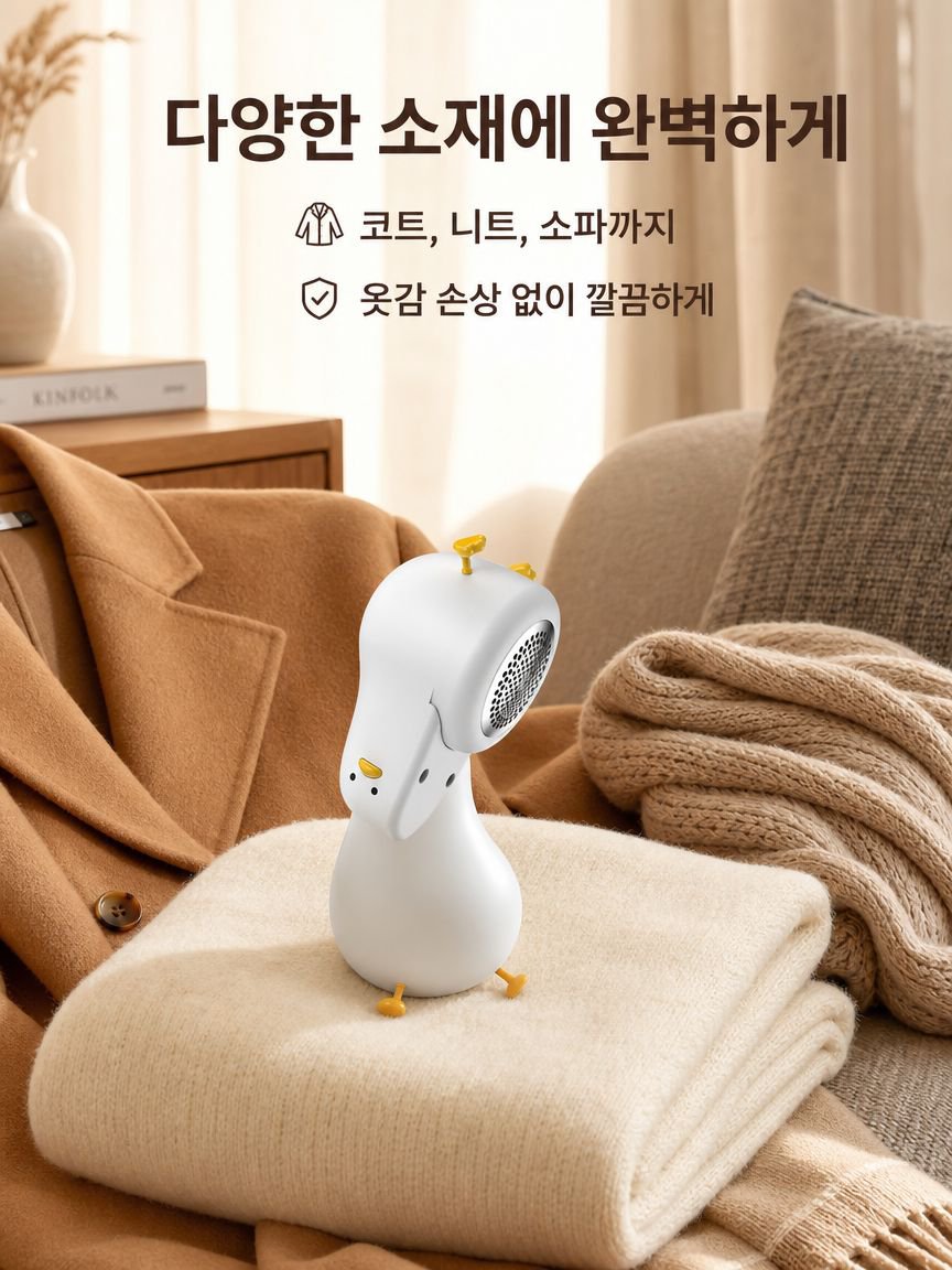하얀 오리 전동 보풀 제거기