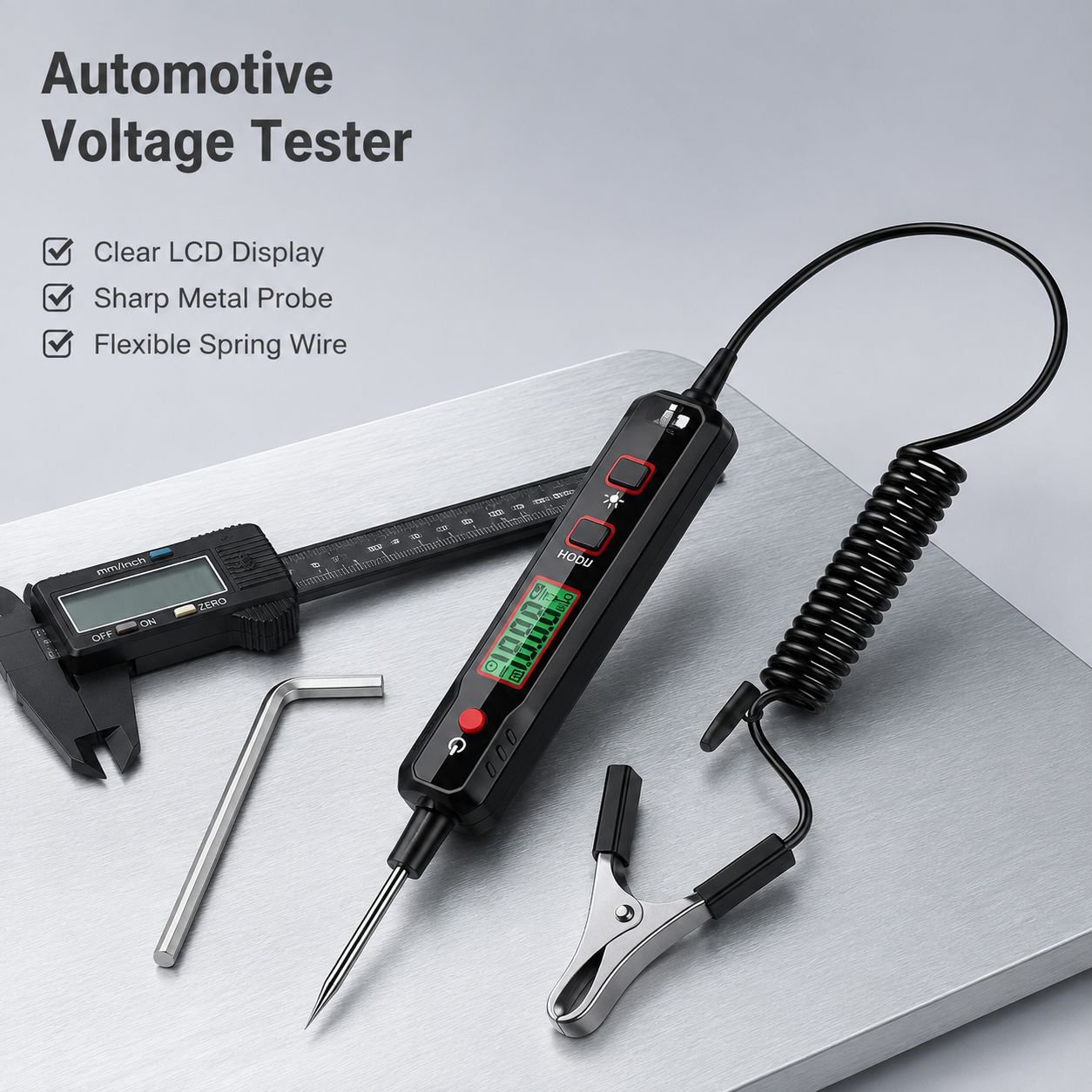 Car Voltage Tester with Backlight Display Fuse Fault Diagnostic Test Pen
