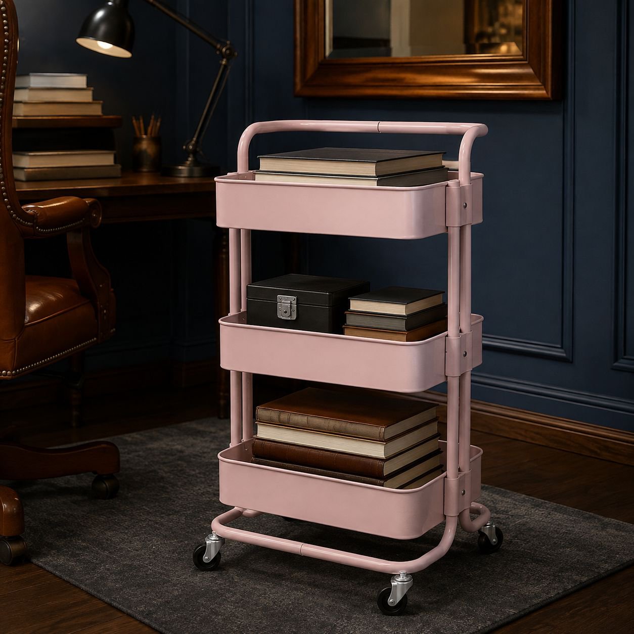 Organizador de 3 niveles para el hogar, estilo contenedor de camión