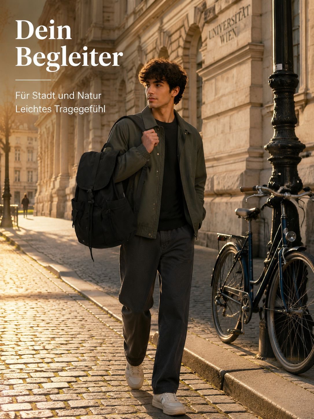 Großer Outdoor-Nylonrucksack, geeignet für Schule und Wandern