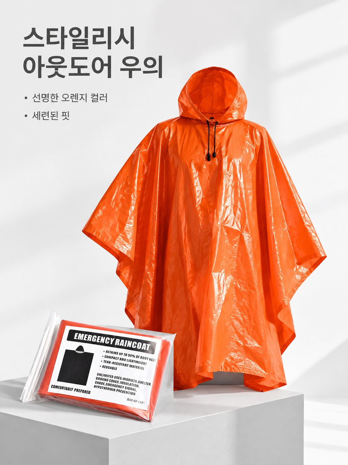 야외 휴대용 보온 우의