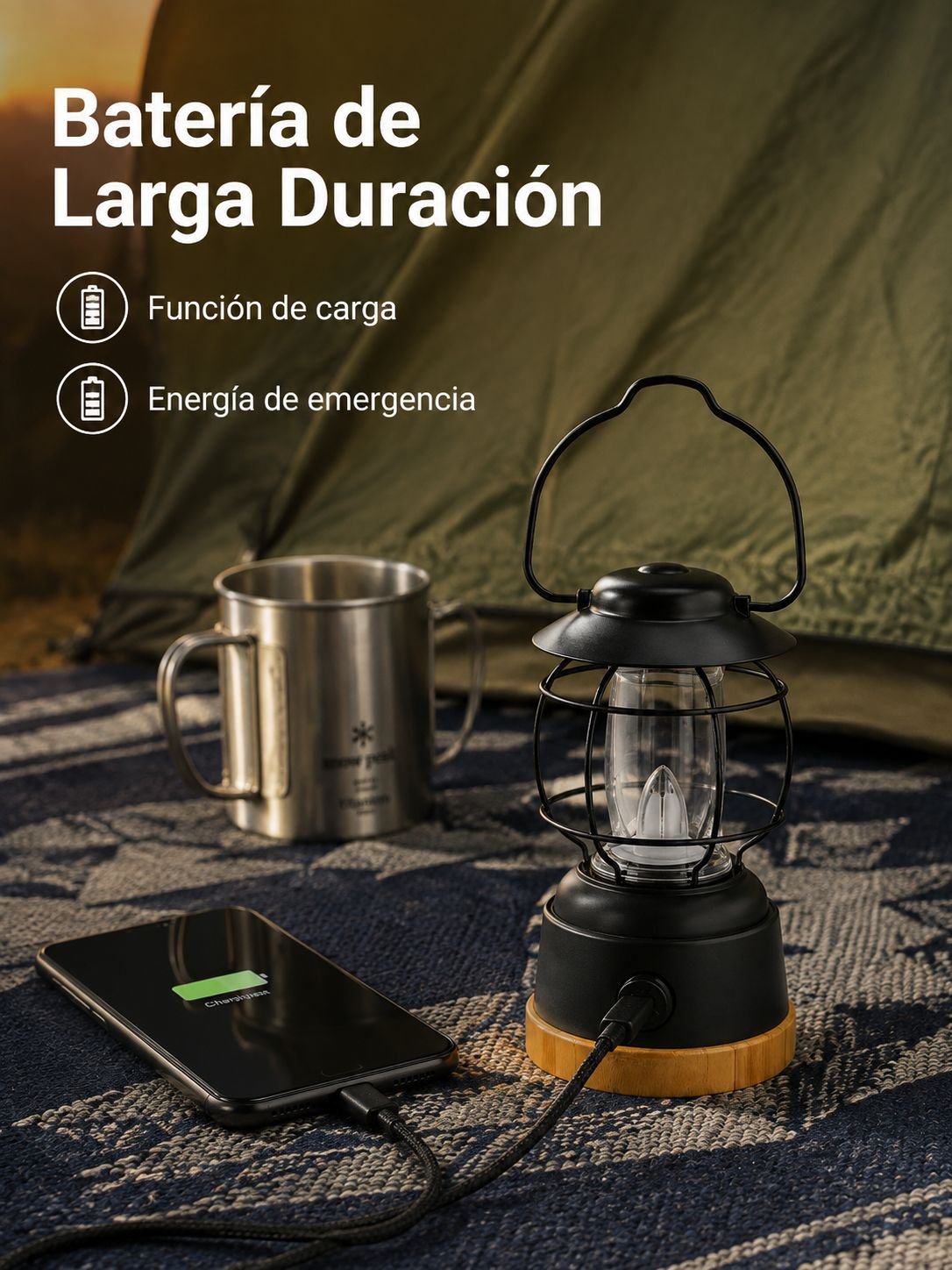 linterna portátil para acampar al aire libre