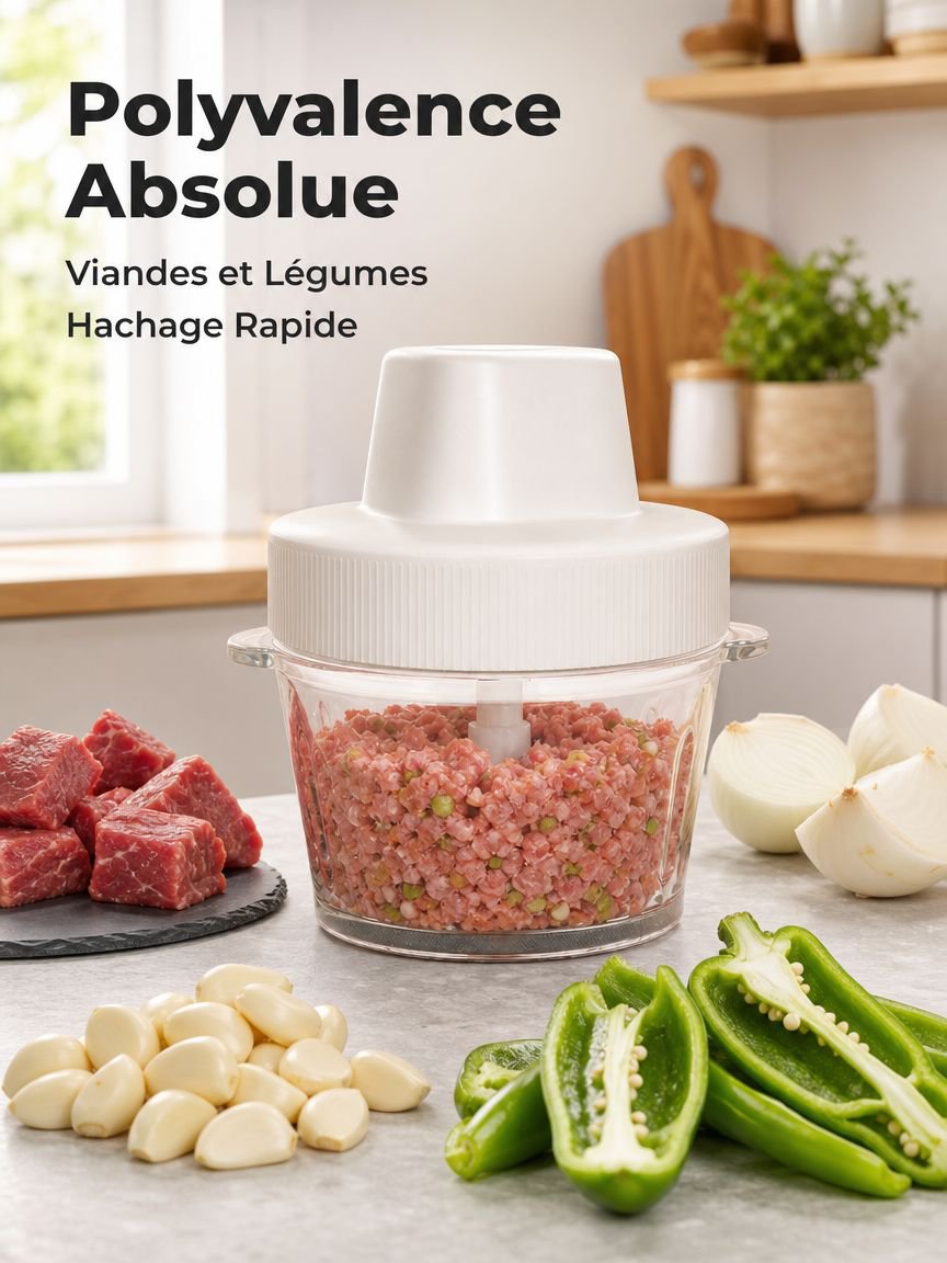 Hachoir à viande multifonction électrique domestique automatique 2L
