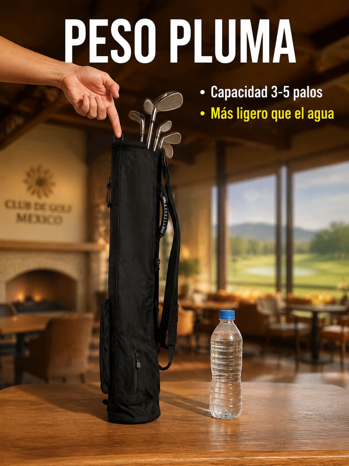 Bolsa portátil para guardar palos de golf