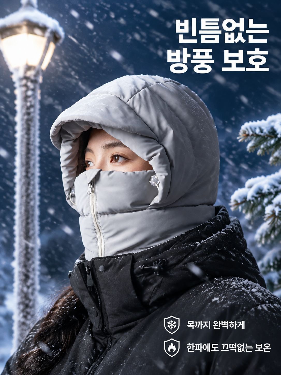 플리스 안감 겨울용 사이클링 모자