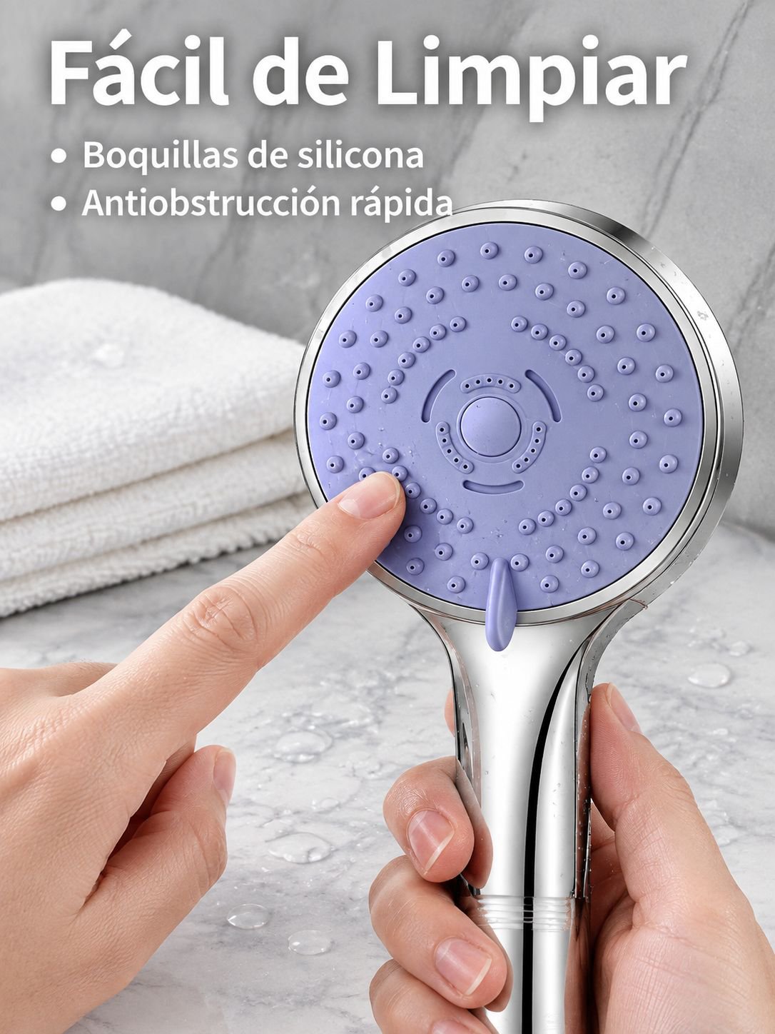 Cabezal de ducha de alta presión con manguera, juego para baño en casa y dormitorio