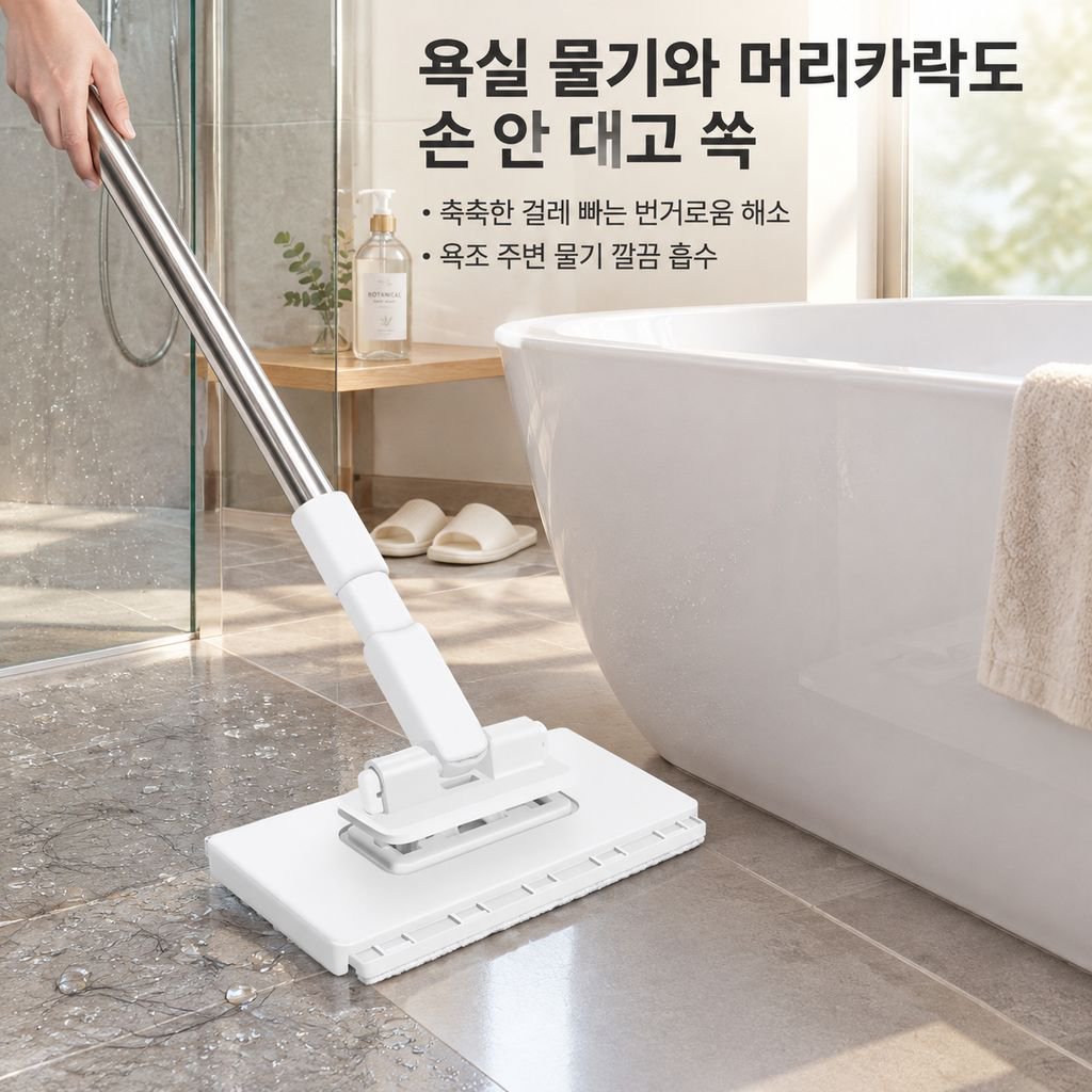 손 안 대고 간편하게 사용하는 세안 타월 밀대