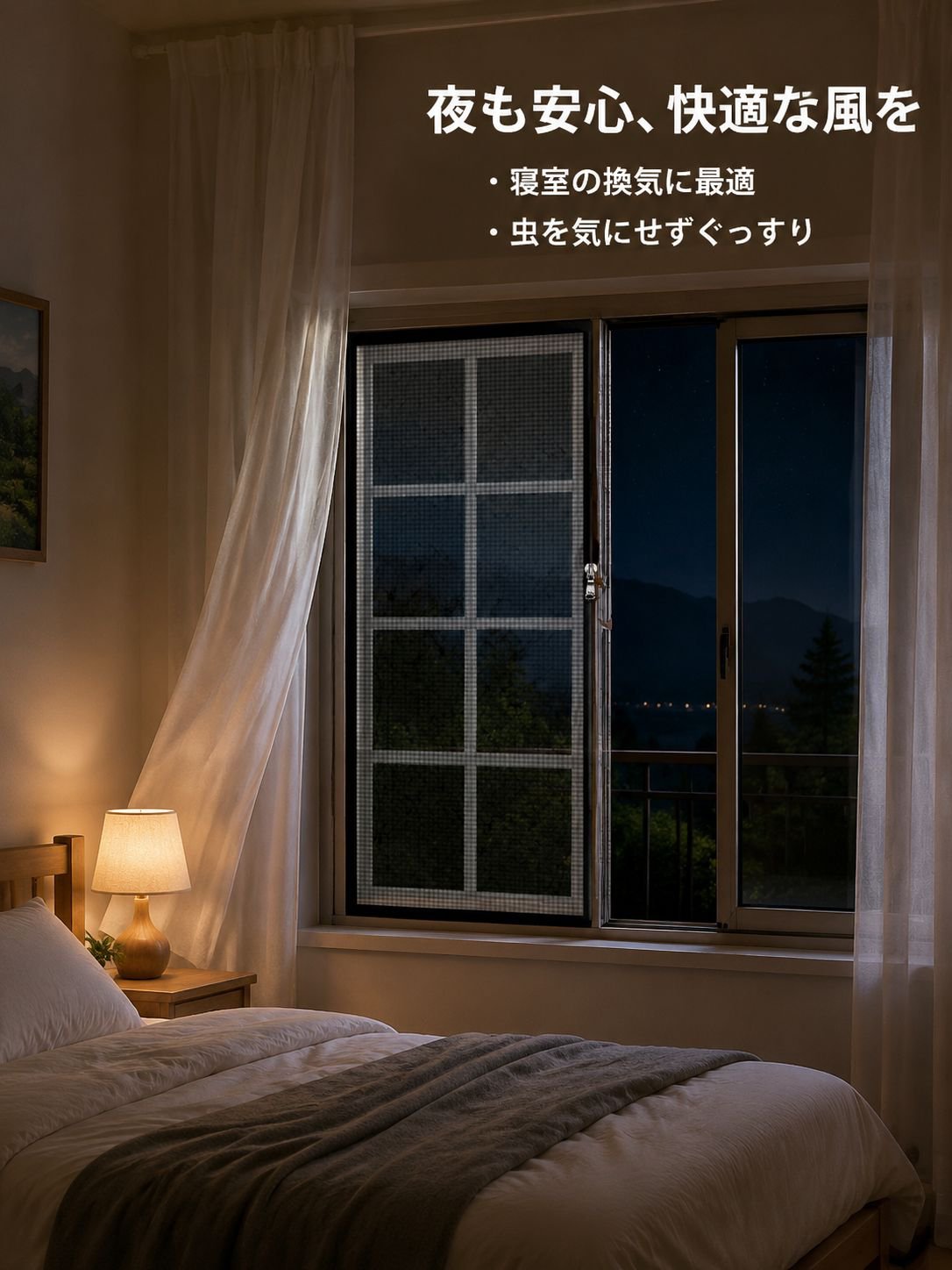 家庭用粘着式網戸