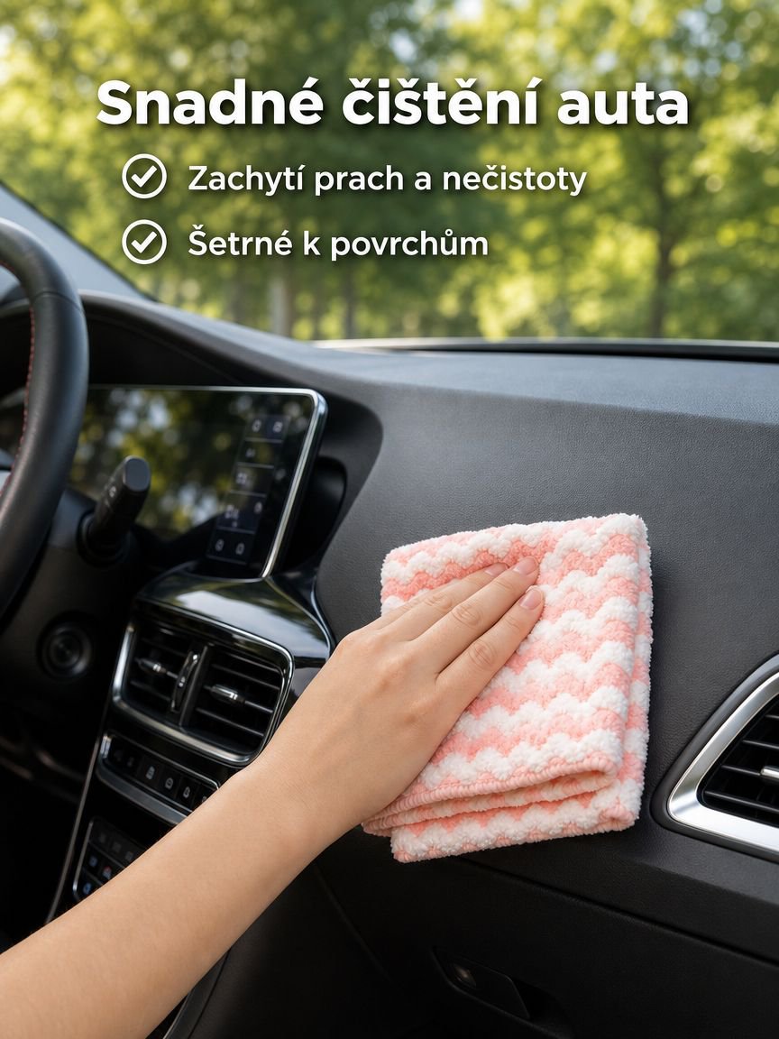 Zahuštěný kationtový korálový fleecový čisticí hadřík s vodními vlnkami
