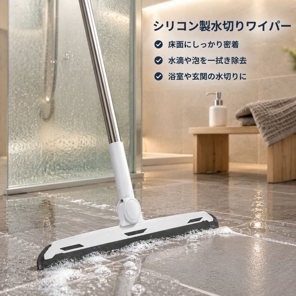 ほうき ちりとり セット 家庭用 水切りワイパー機能 マジックほうき 髪の毛掃除 ちりとり