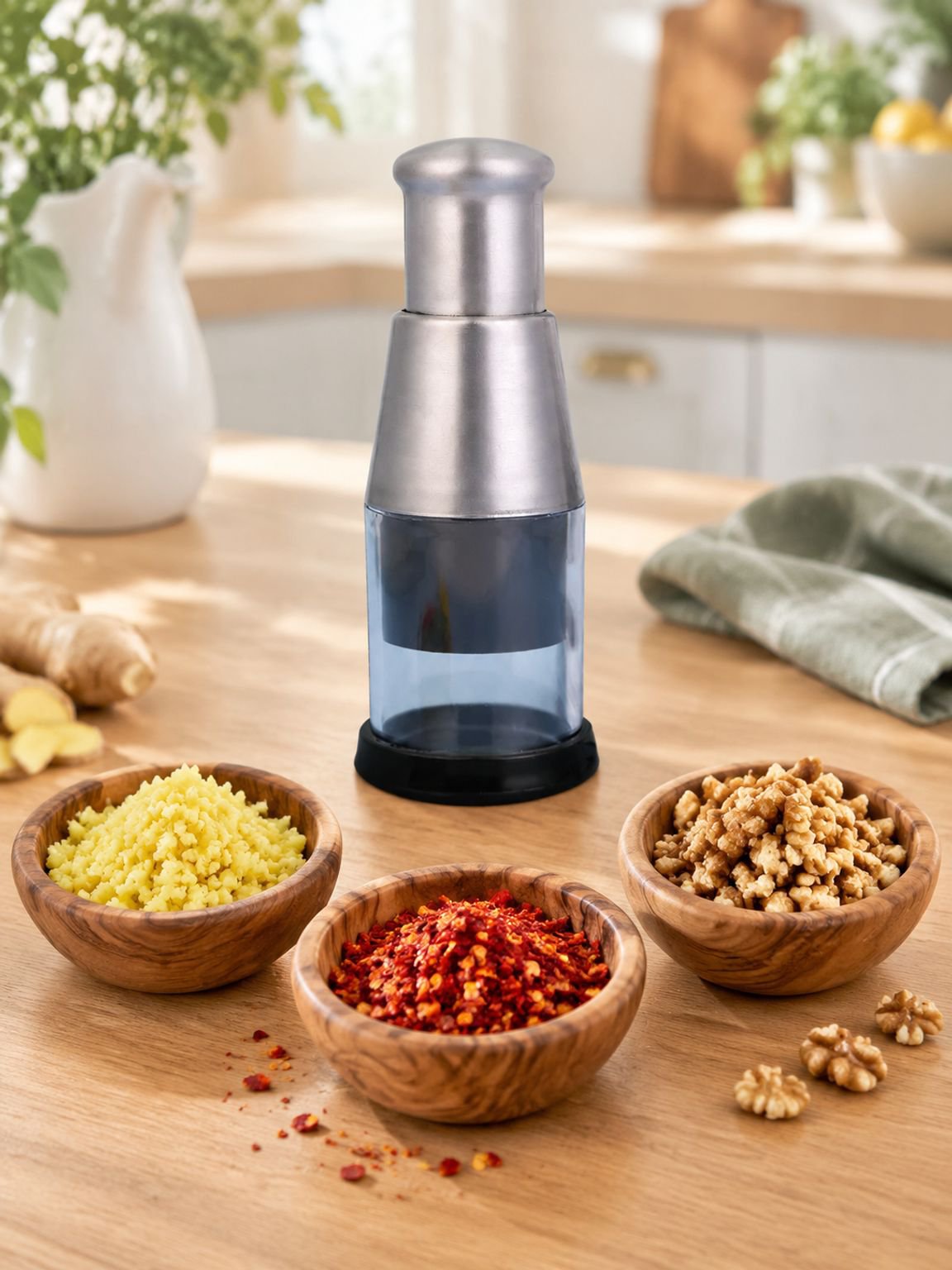 Presse-ail en acier inoxydable pour cuisine domestique
