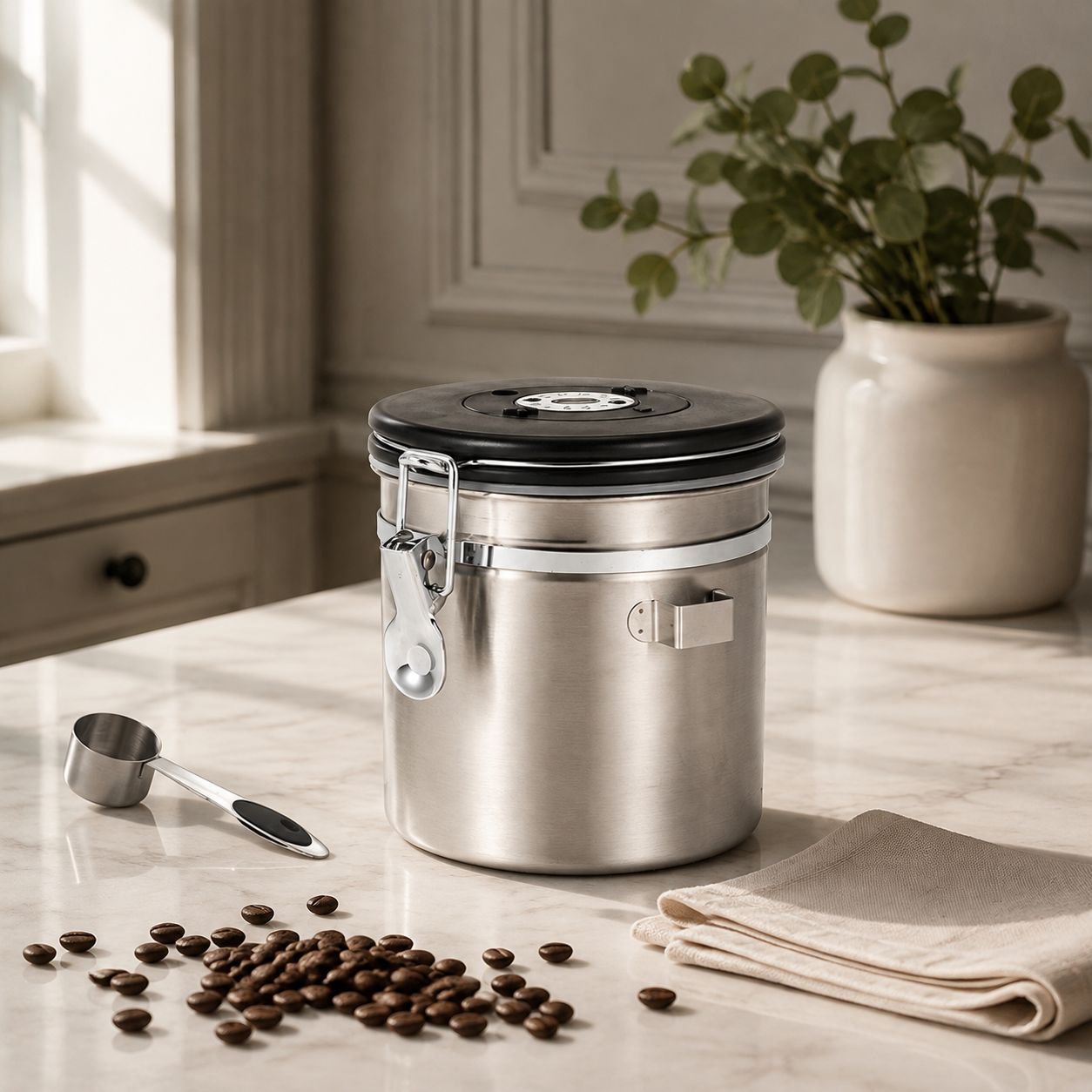 Boîte hermétique en acier inoxydable pour aliments secs