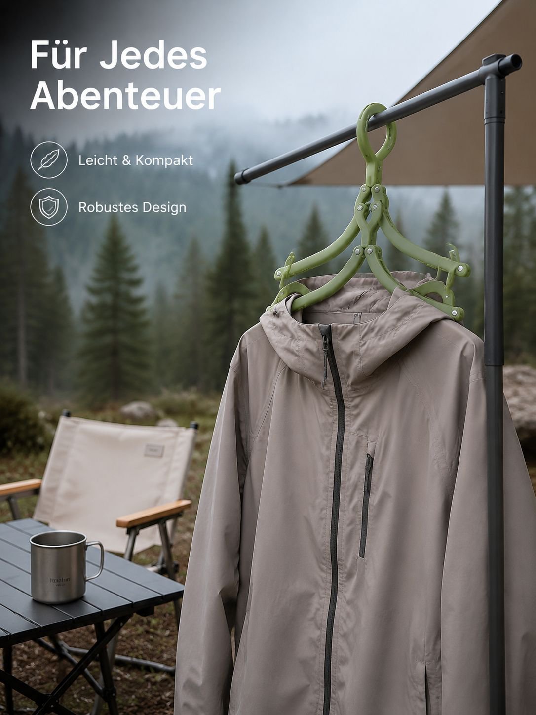 Multifunktionaler faltbarer Reise-Kleiderbügel