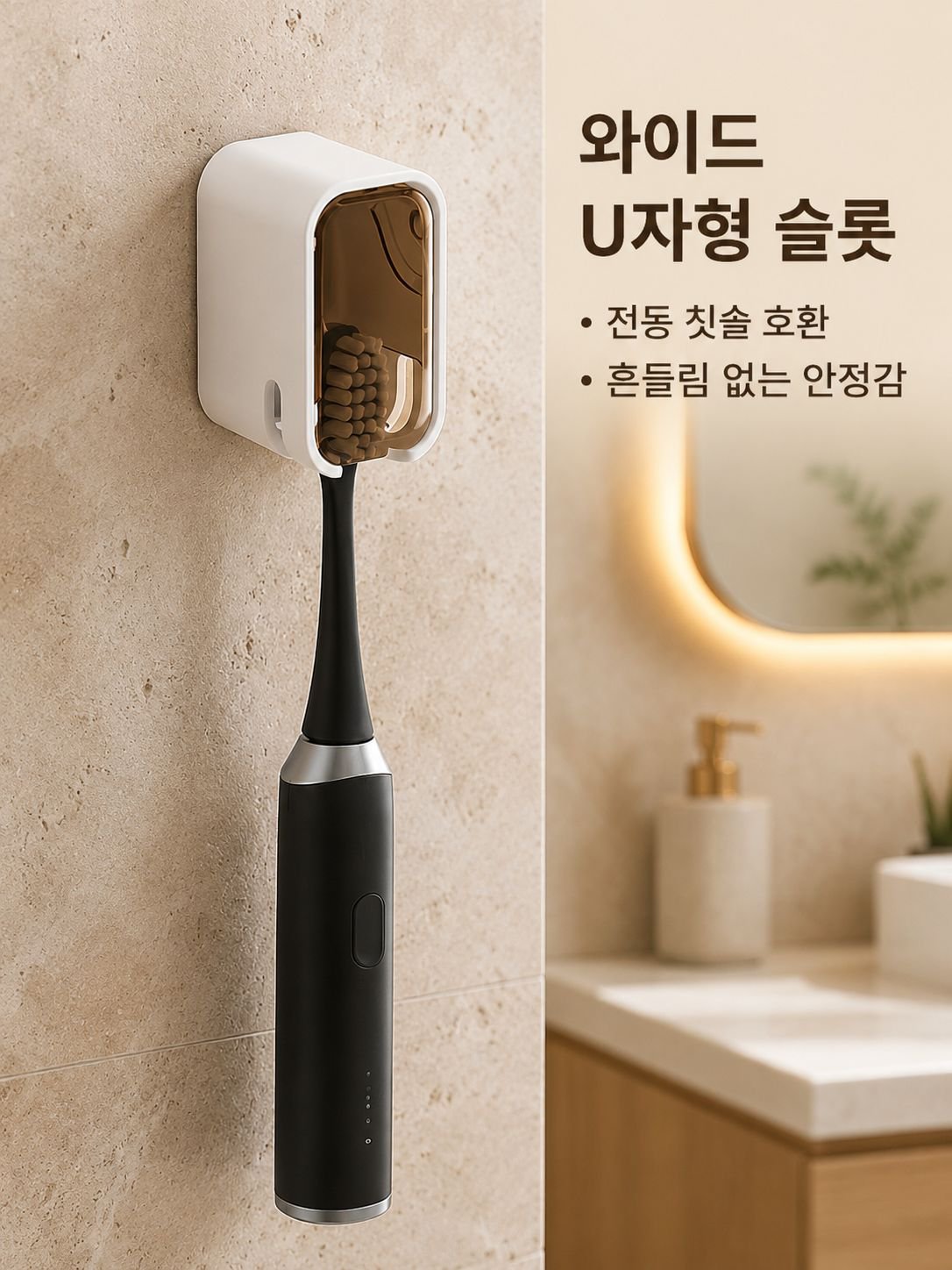 블랙미스 신상 심플 커버형 칫솔걸이
