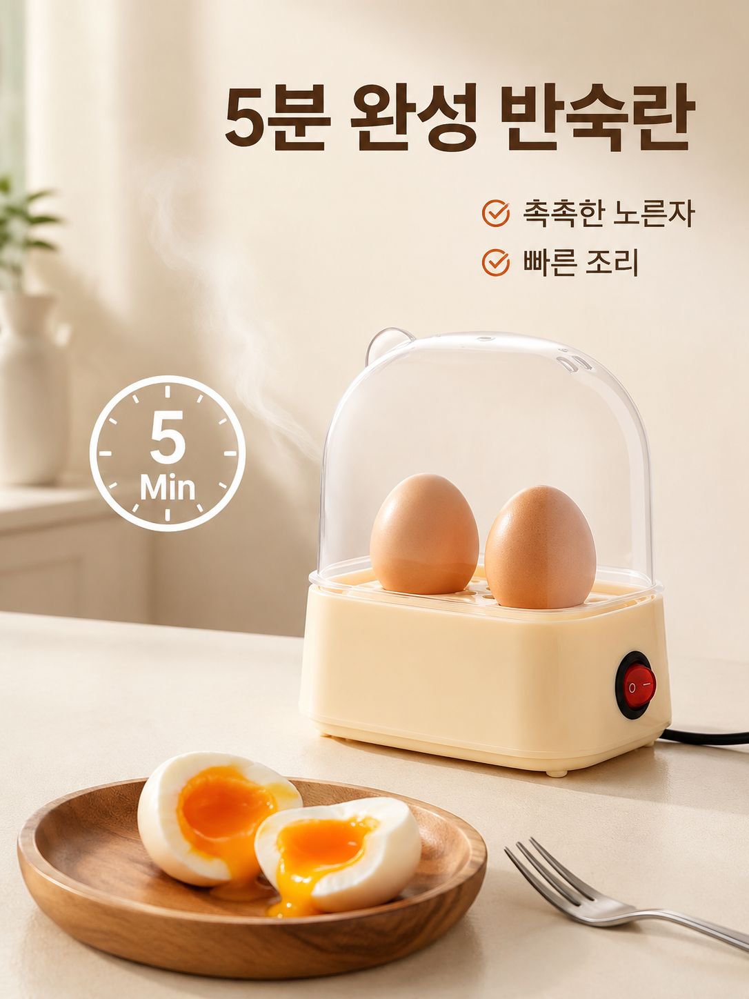 휴대용 아침 계란찜기