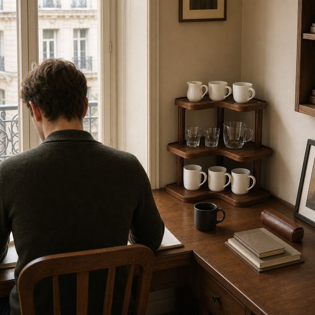 Bureau d'angle compact pour petit espace