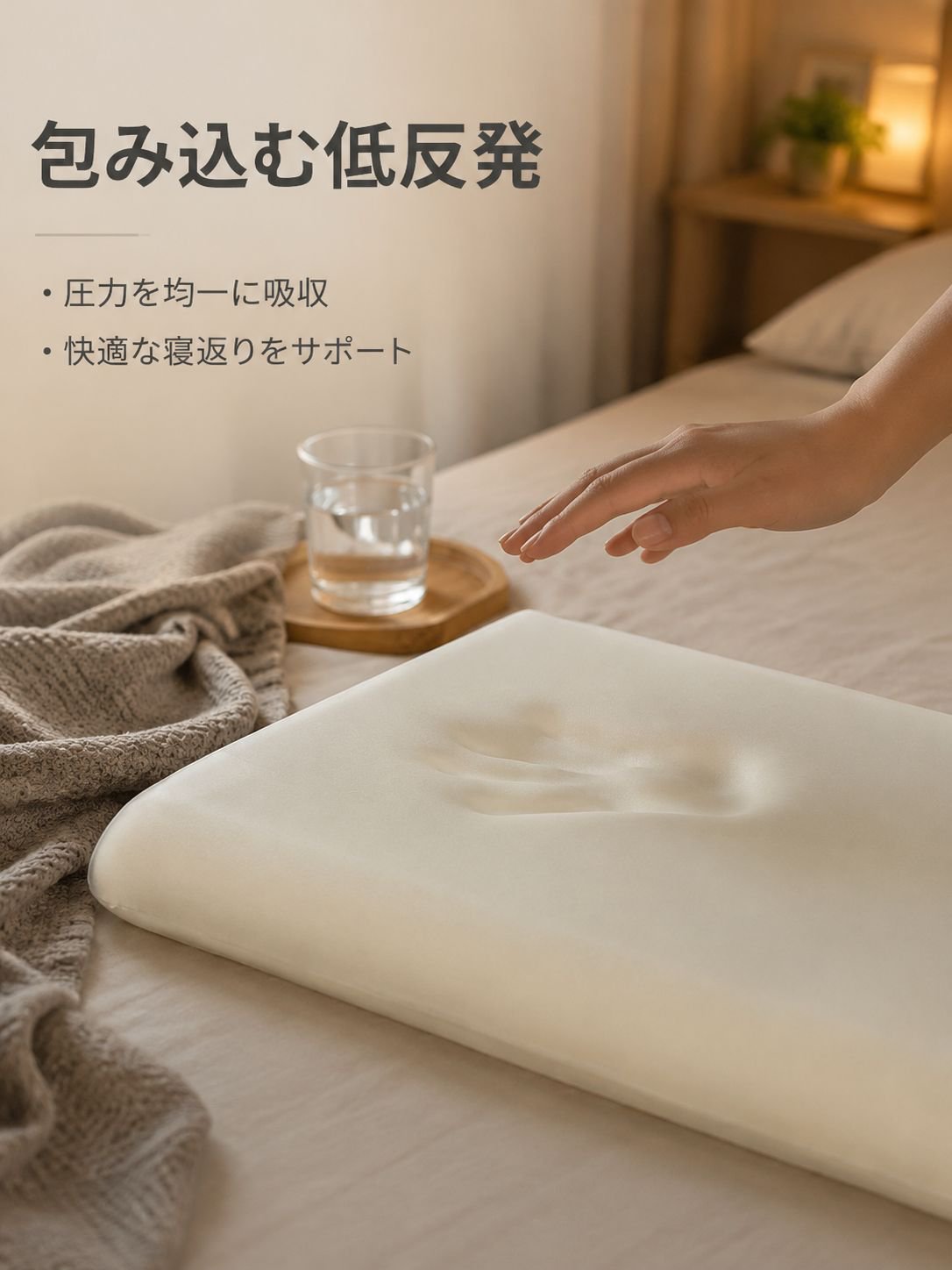圧迫感ゼロ・深い眠りへ導く快眠枕