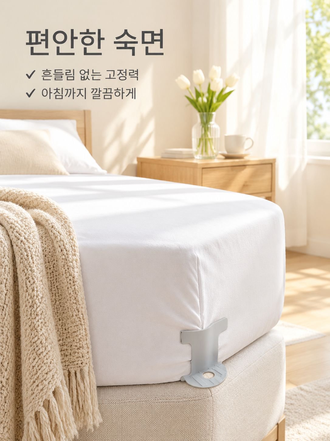 침대 시트 고정기 신제품은 싱글 삿갓 미끄럼 방지 이동 불가침 클립리스 사각 고정