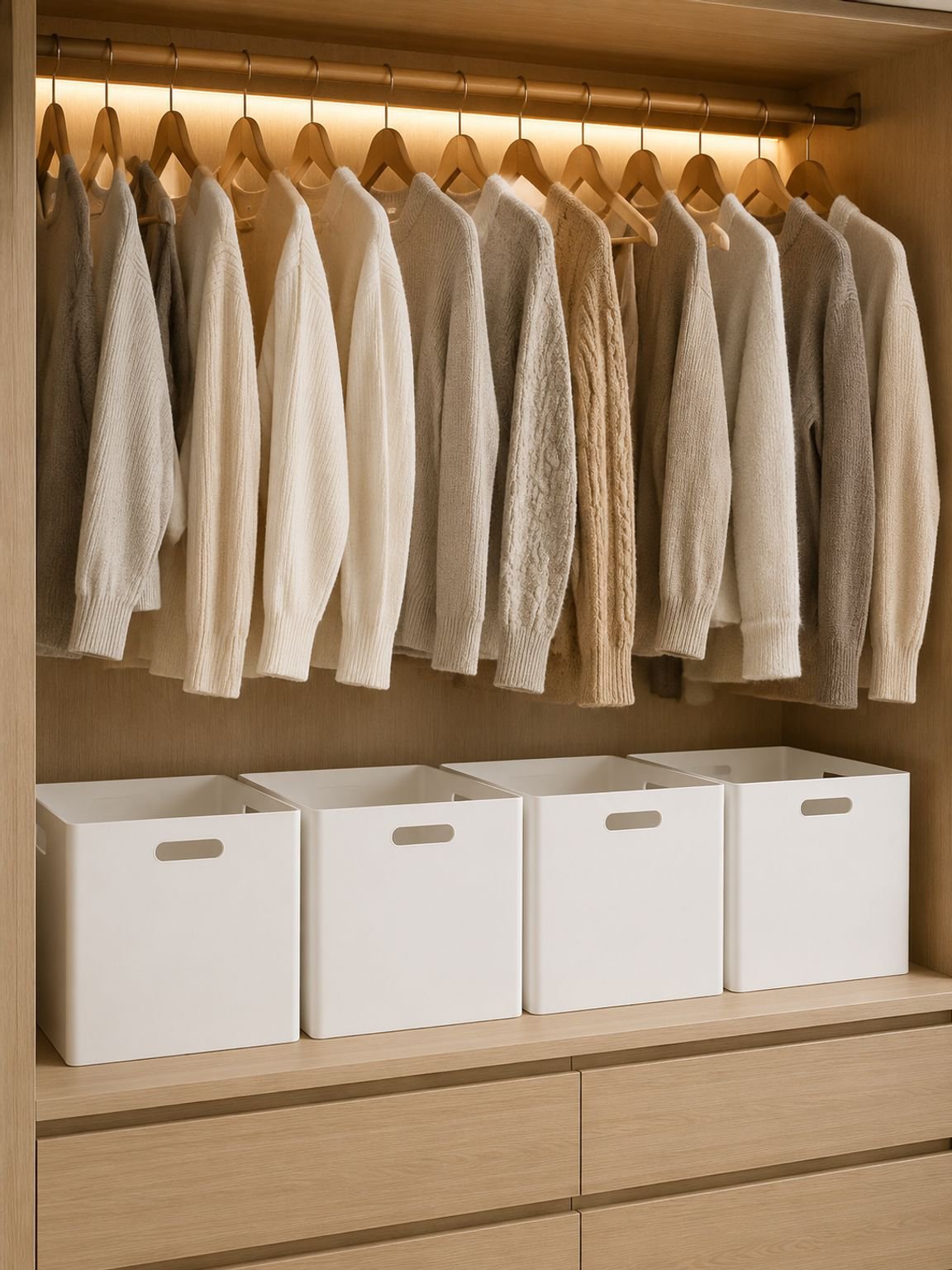 Compact square organizer in a modern home setting