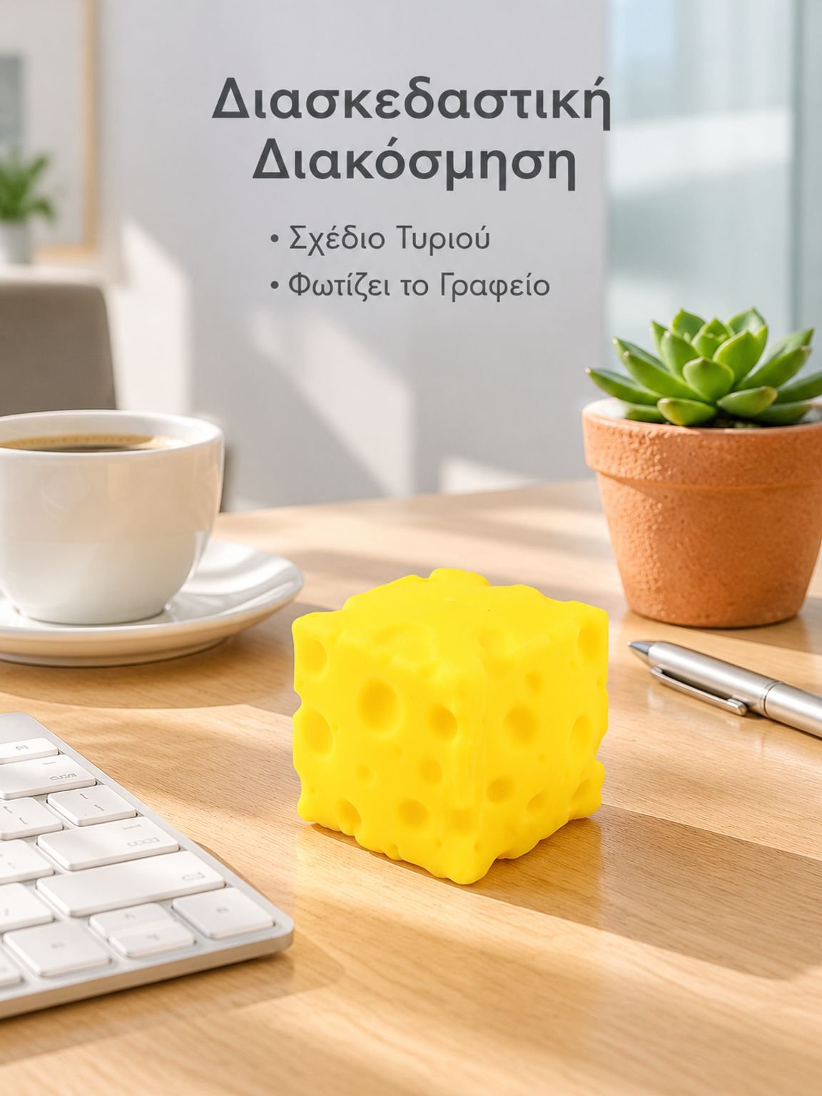 Παιχνίδι με τυρί σε σχήμα κύβου για ανακούφιση από το άγχος