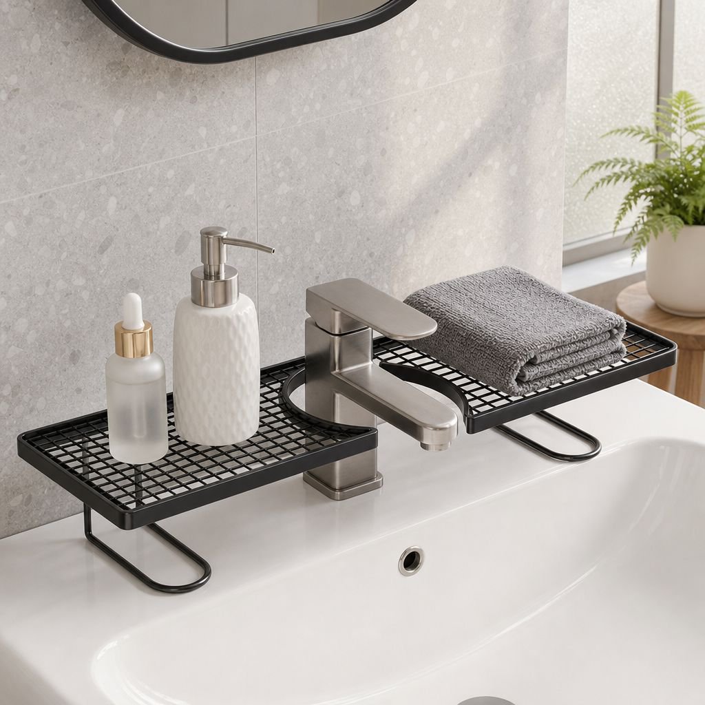 Modern Minimalist Premium Bathroom Vanity Shelf