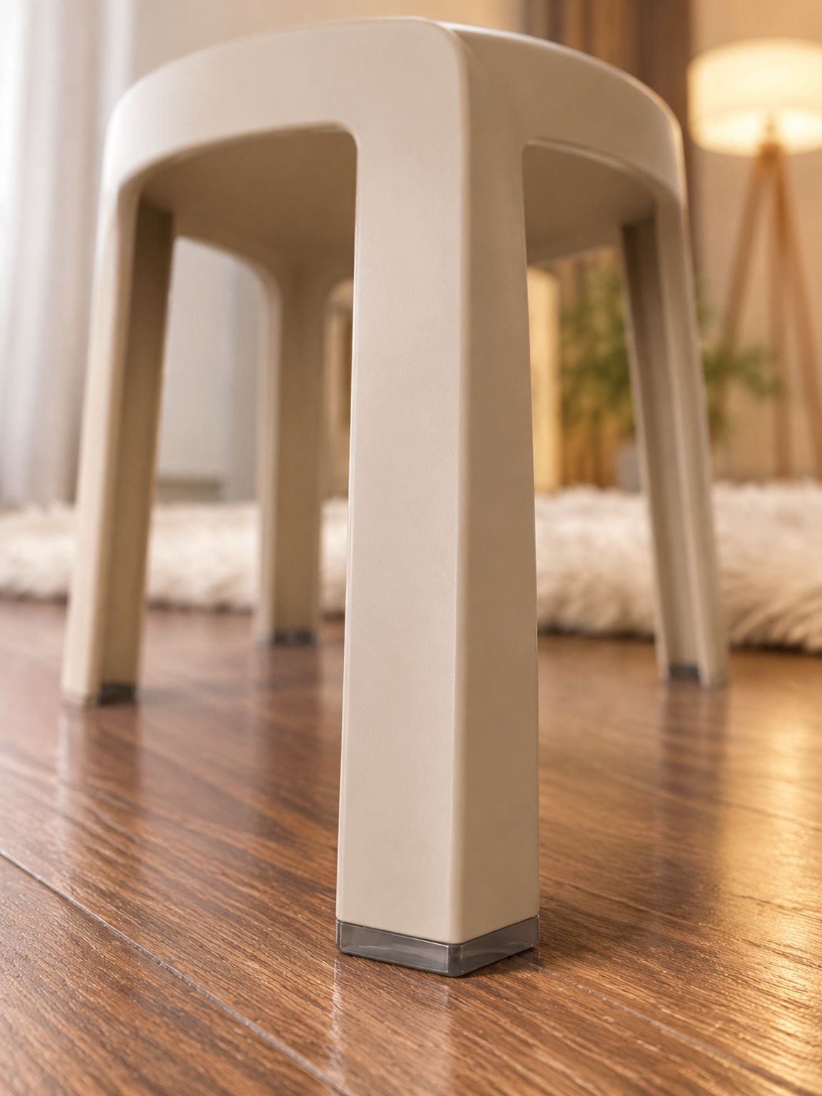 Tabouret en Plastique Épais Empilable Moderne pour Salle à Manger