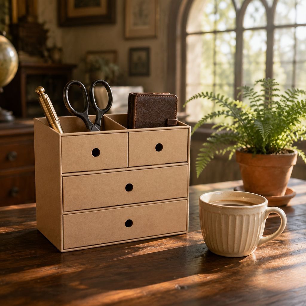 Boîte de rangement multifonctions pour bureau