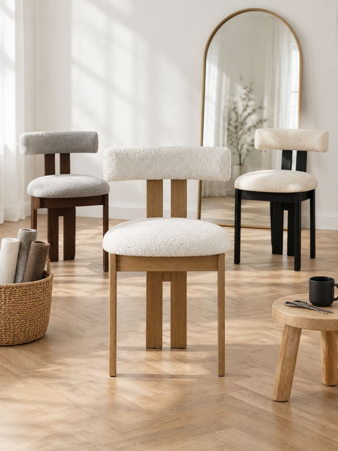 Chaise vintage avec dossier sculpté