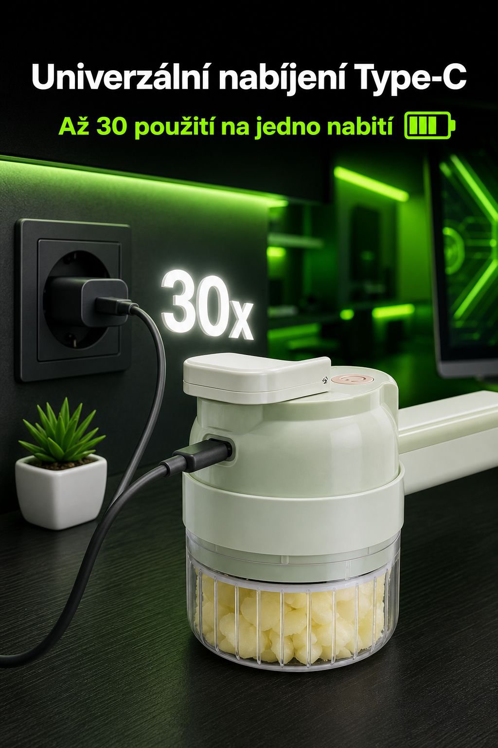 Kráječ na plátky s různými typy krájení