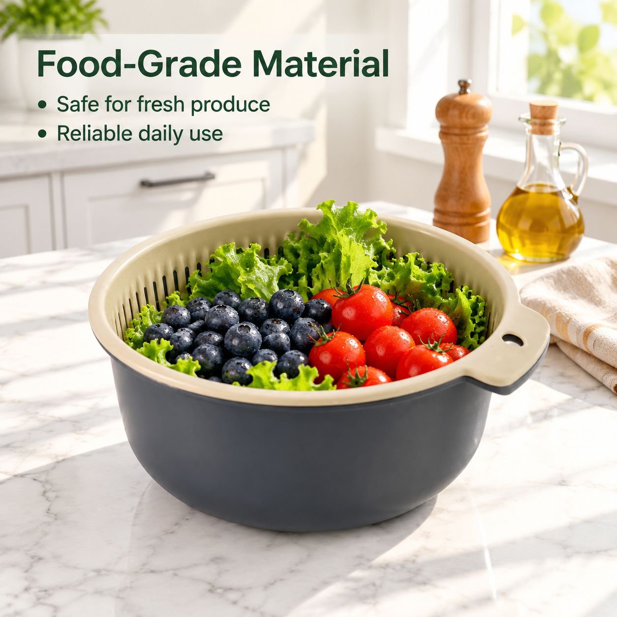 Kitchen Storage and Drain Basket