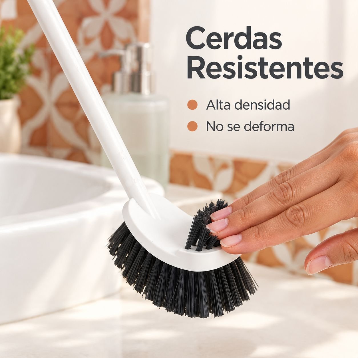 Cepillo de inodoro de doble cabezal y doble cara para una limpieza a fondo