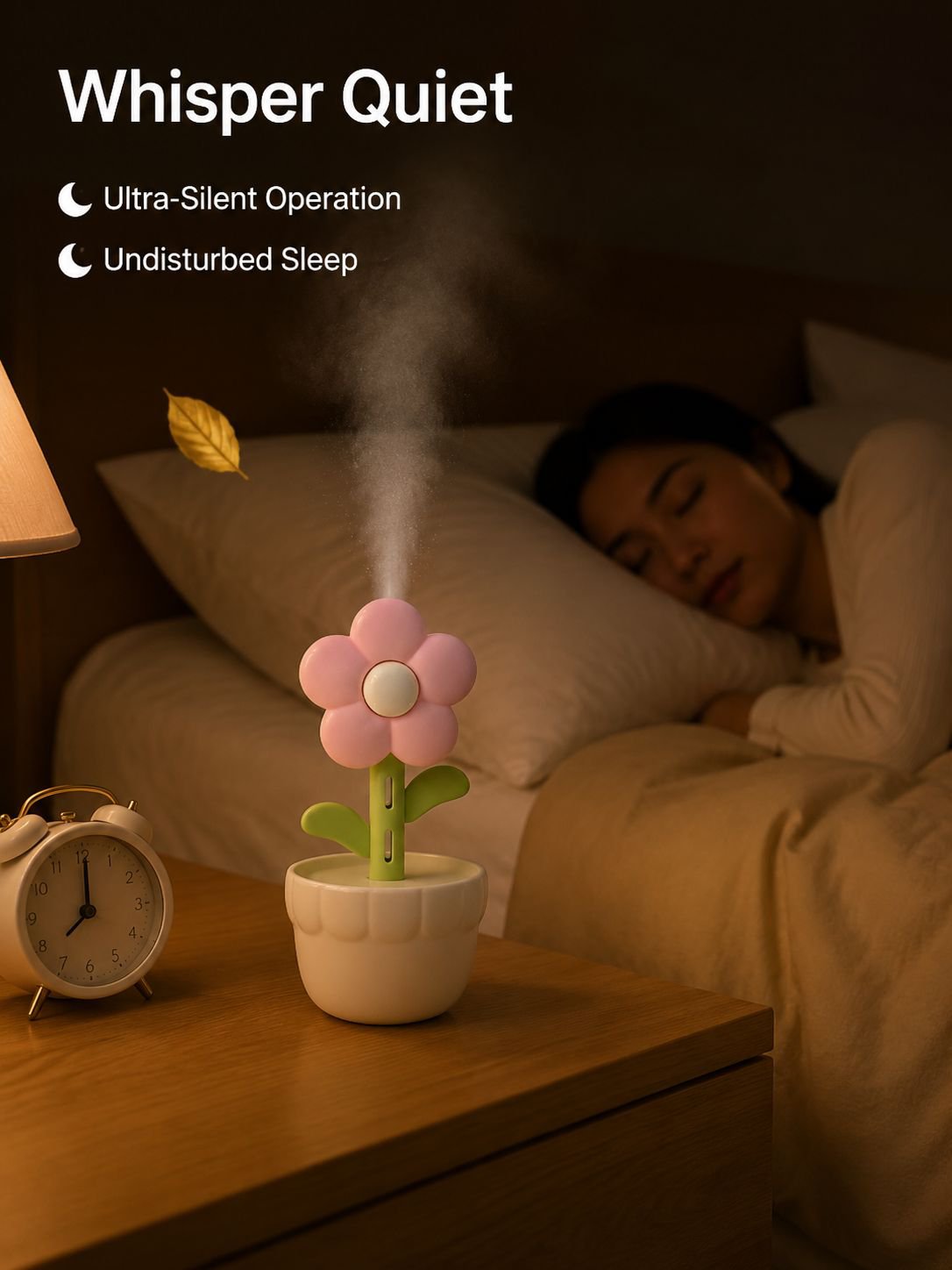 Flower ornament night light humidifier