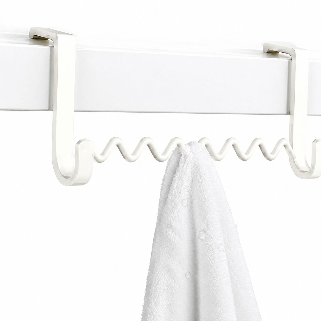 Stylish wavy storage hook in modern dorm room