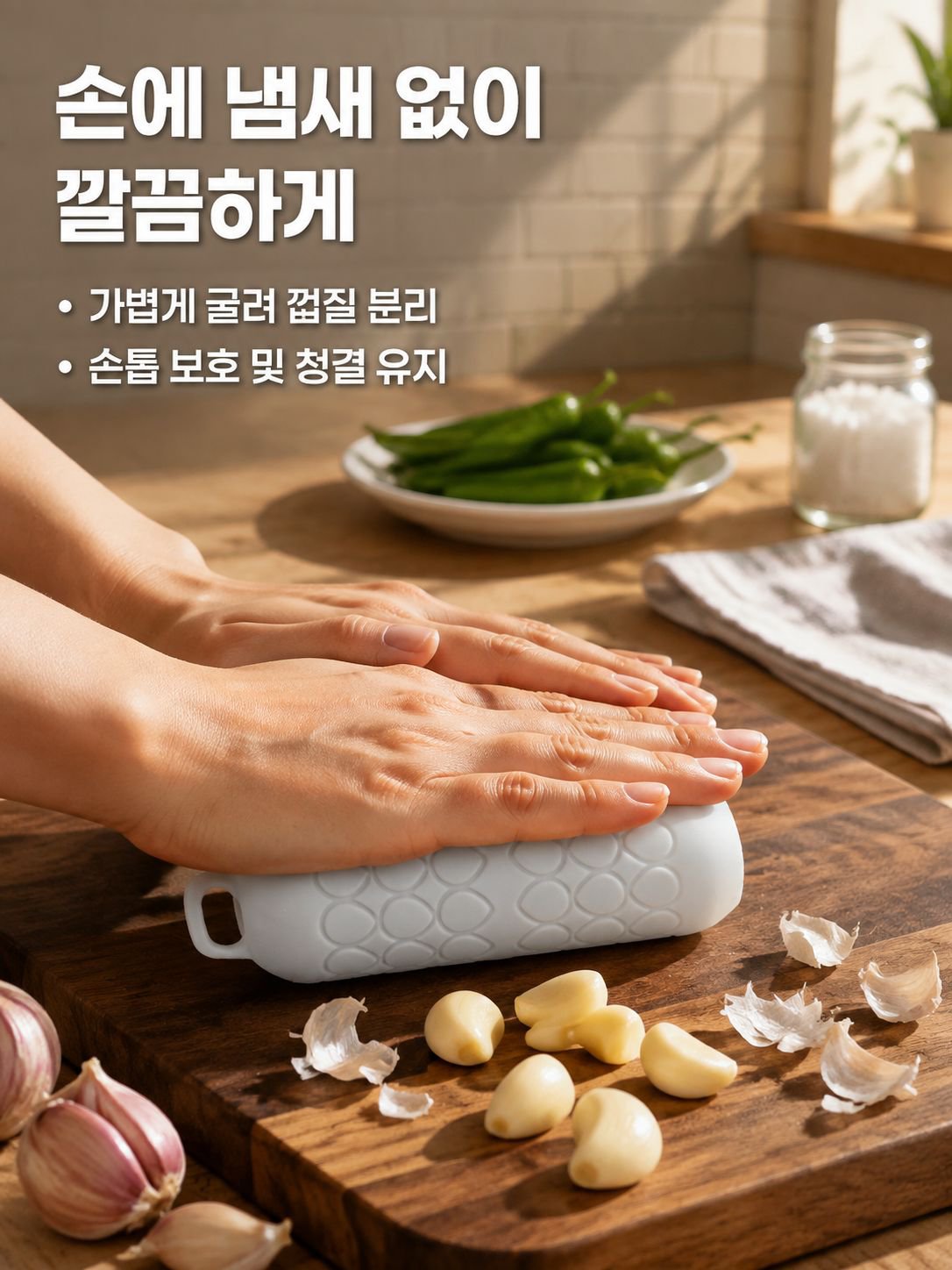 강력한 실리콘 마늘 껍질 벗기기