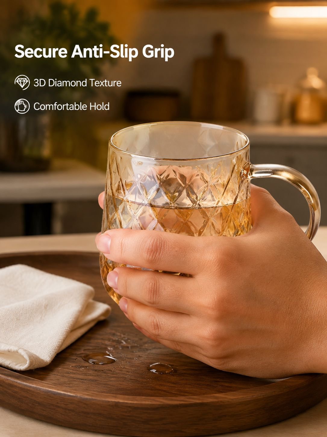 Heat-resistant glass water cup