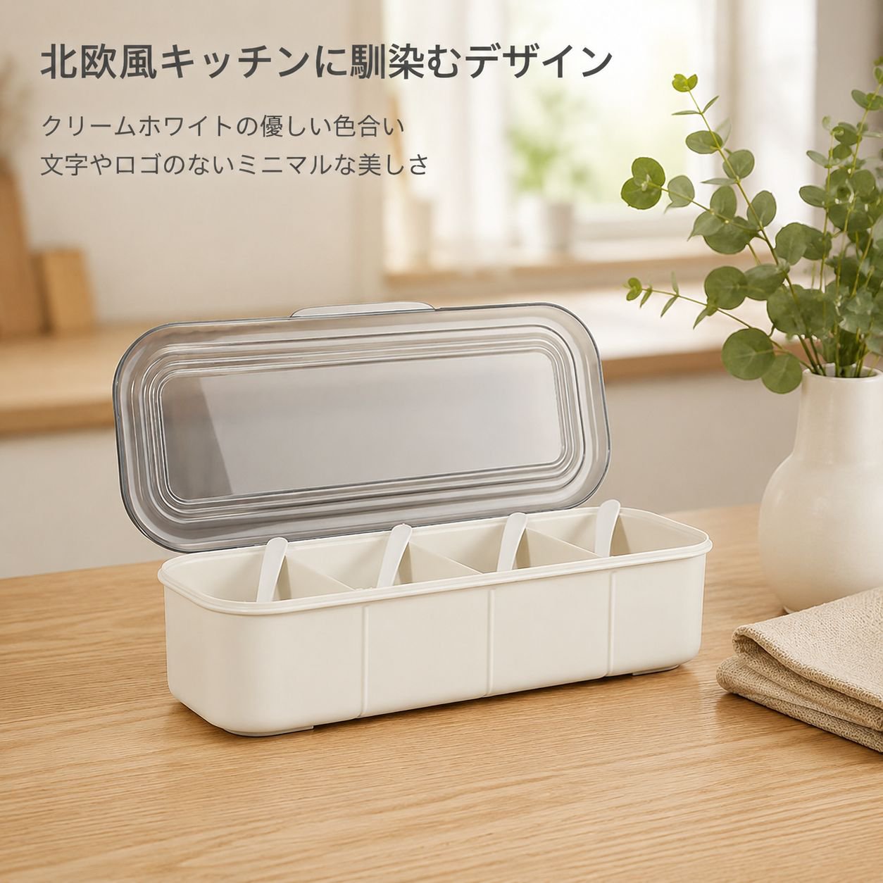 家庭用多仕切りスパイス収納ボックス