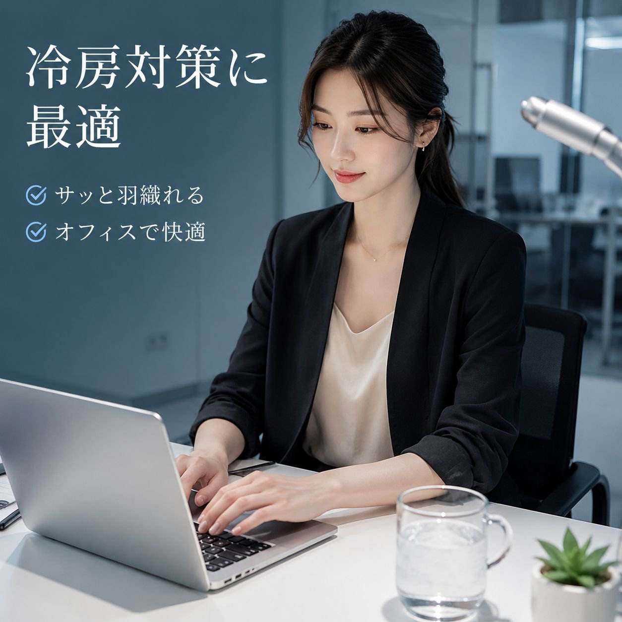 高級感リラックス風リネン半袖ブレザー レディース